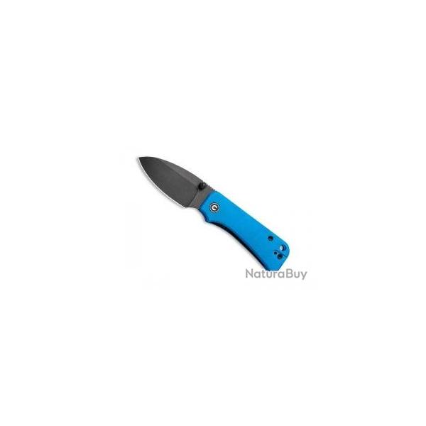 Couteau civivi  BABY BANTER bleu lame acier Nitro-V finition blackwash +pochette