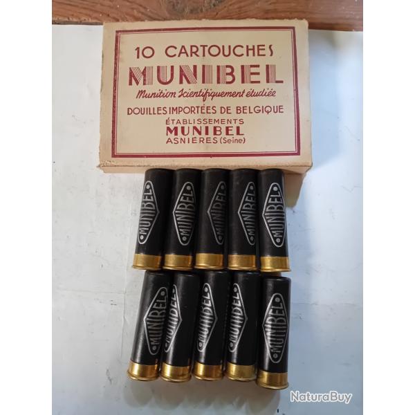 Bote de10 belles cartouches cal20 Munibel douilles cartons