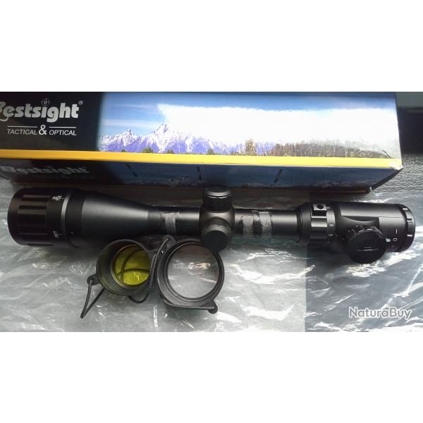 Lunette lumineuse BESTSIGHT 4-16X40. (Pile neuve , colliers de montage au choix)