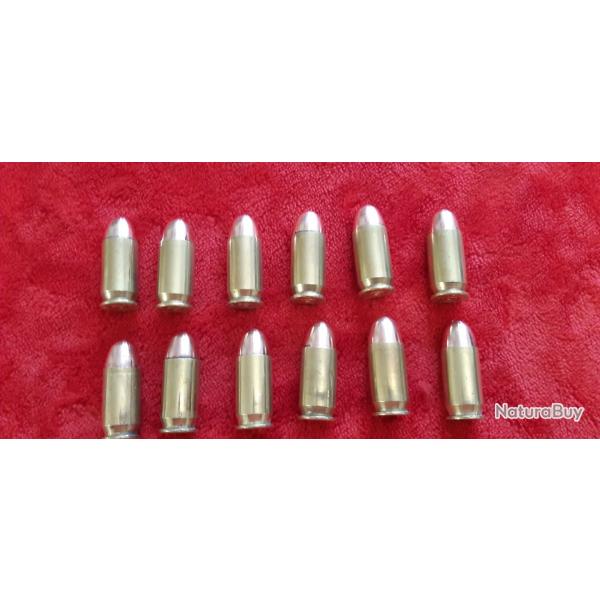 Lot de 12 cartouches de 45 ACP , 11,43 colt 1991, INERTE, Neutralises.