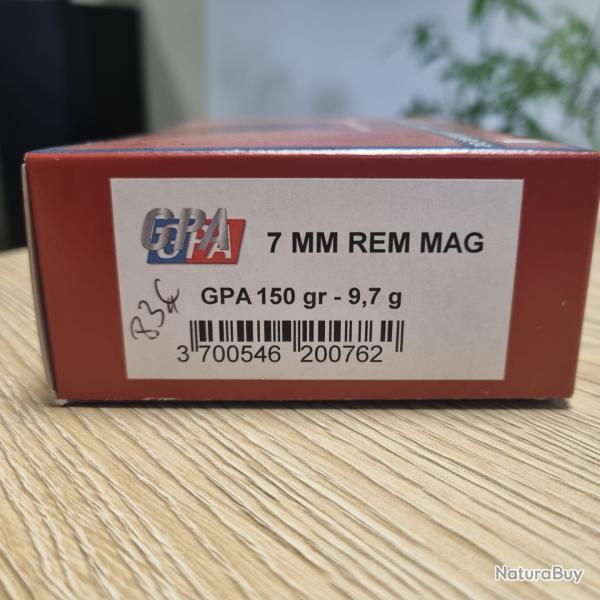 MUNITIONS GPA 7mmRemMag 150gr