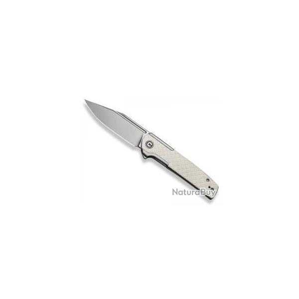 Couteau civivi CACHET lame Clip Point acier 14C28N finition Bead Blasted + pochette