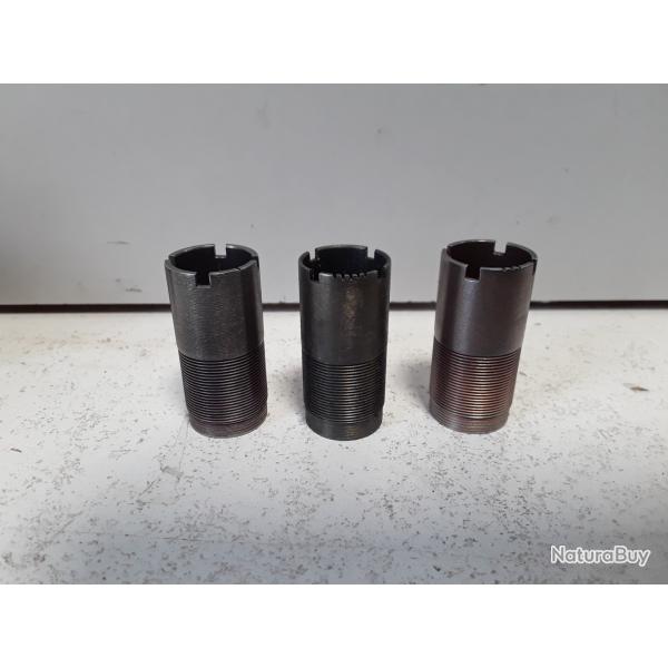 Lot de 3 chokes Yildiz cal.12 full, 1/2, lisse