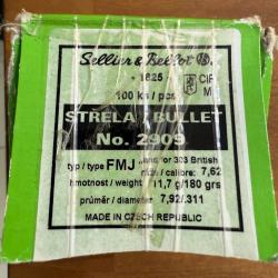 Ogives 311 sellier bellot 180 grains fmj