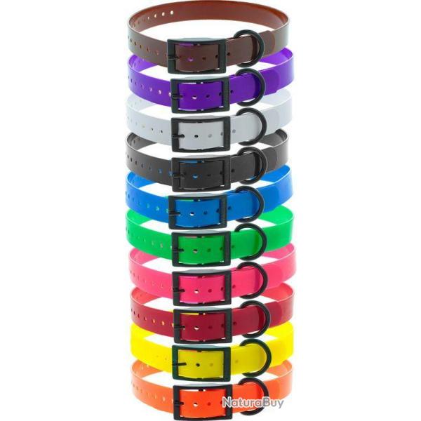 Destockage ! COLLIER POLYURETHANE BLEU 2.5x0.25x65cm