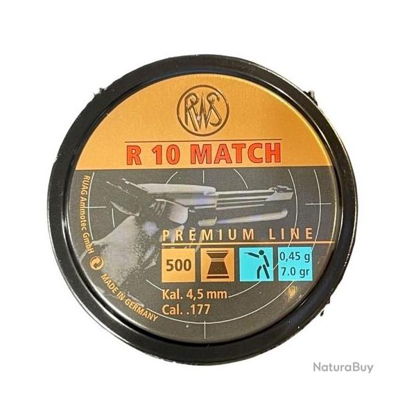Plombs RWS 4.5mm R10 Match 0.45g x500