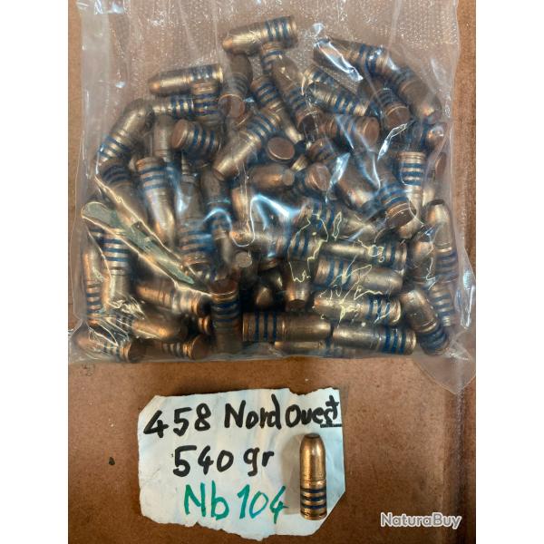 Ogives Plomb Cuivr 458/ 540 GR.