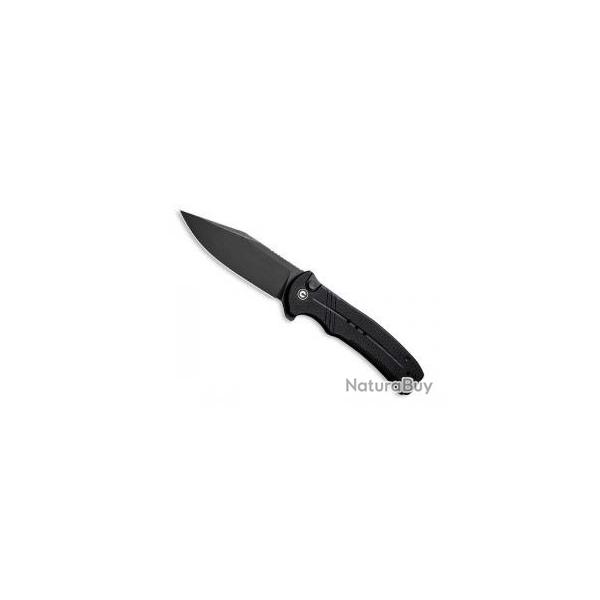 Couteau civivi  COGENT noir lame acier 14C28N finition  blackwash   + pochette