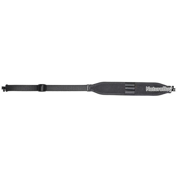 Destockage ! BRETELLE PLATE PISTEURS NOPRNE NOIR ATTACHES GRENADIERES