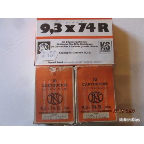 33 cartouches(balles) Cal 9.3x74R