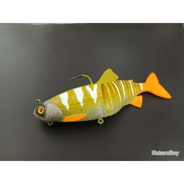 Leurre souple Fox rage replicant jointed europche creamy 18cm