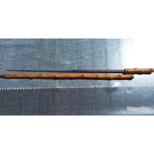 CANNE EPEE ancienne avec une belle lame bleuie