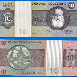 Bresil 10 Cruzeiros 1980 Sign 20 Billet Cruzeiro
