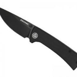 Couteau Eikonic RCK9 lame acier D2 revêtement PVD noir