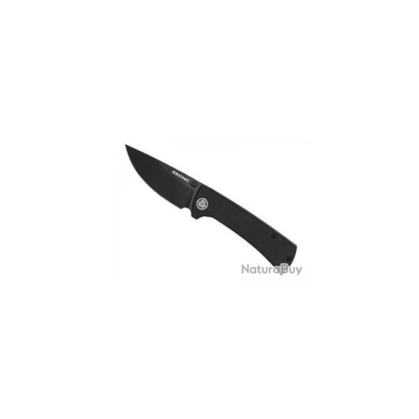 Couteau Eikonic RCK9 lame acier D2 revtement PVD noir