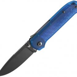 Couteau Flytanium Arcade Lite Lame Acier AUS-10A Manche Bleu Océan Shark LockClip FLY1395BB
