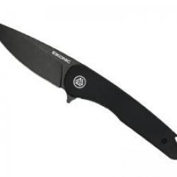 Couteau Eikonic DROMAS lame acier D2 revêtement PVD noir