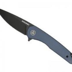 Couteau Eikonic DROMAS bleu lame acier D2 revêtement PVD noir