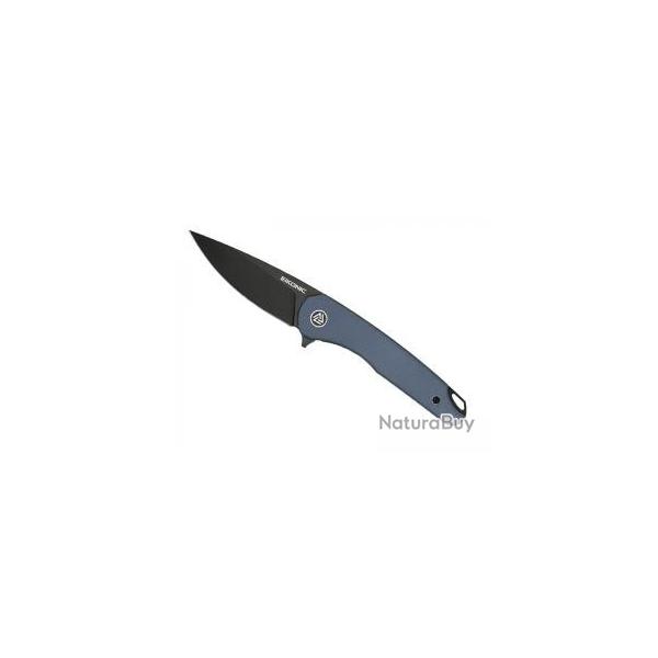 Couteau Eikonic DROMAS bleu lame acier D2 revtement PVD noir