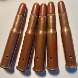 5 anciennes cartouches 30/30 IMPERIAL NEUTRALISEE poinee plastique