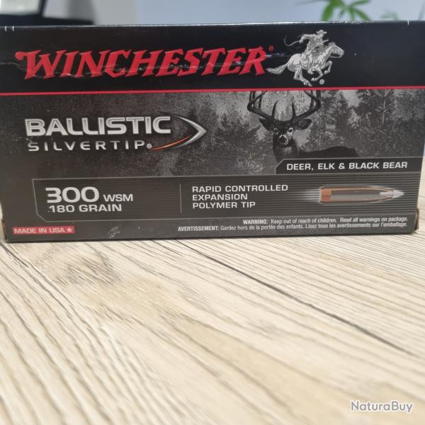 MUNITIONS WINCHESTER 300WSM 180gr ballistic silvertip