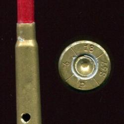7.92 x 57 Mauser - cartouche à blanc balle bois rouge - marquage Allemand  de 1918