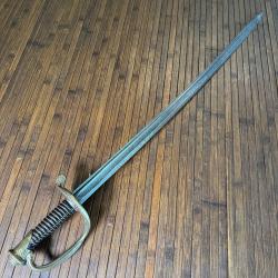 SABRE D'ADJUDANT 1845 FRANCE LAME SIGNE M.P GARDE MATRICULÉE