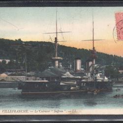 CPA - Marine Militaire - VILLEFRANCHE- Le Cuirasse " -N°1814