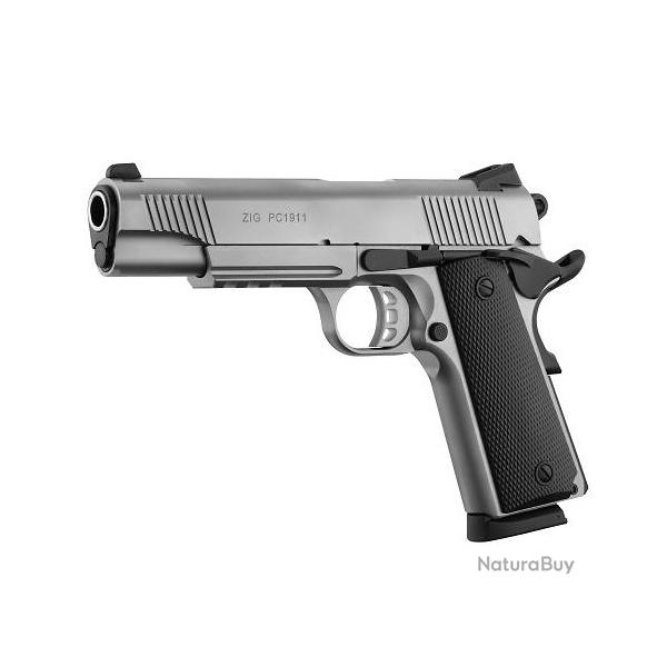 Pistolet TISAS ZIG PC 1911 Stainless 5" Cal.45 ACP