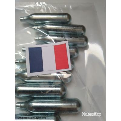 10 Cartouches De Gaz CO2 12g POWAIR Sparclettes - Pour Répliques Airsoft à Gaz