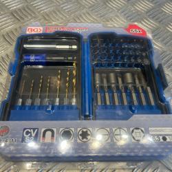 coffret jeu de forets et embouts 1/4 55 pieces bgs neuf