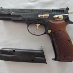 PISTOLET CZ 75 Petite Série Limitée Gravée de 1986 9mm PARABELLUM SUPERBE