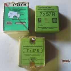 30 cartouches (balles) Cal 7x57R