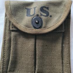 Pochette pour chargeur USM1 US WW2 ORIGINAL datée  1943   A25.1