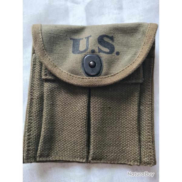 Pochette pour chargeur USM1 US WW2 ORIGINAL date  1943   A25.1