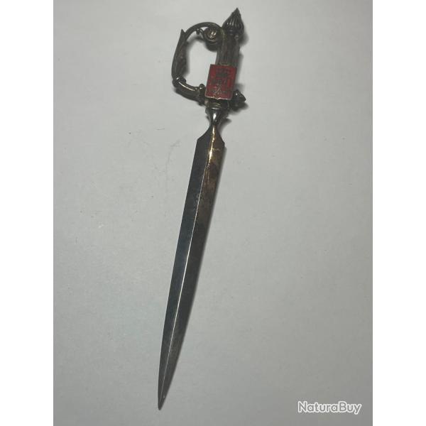 Coupe papier style mtal argent ouvre lettre