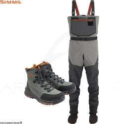 Pack waders SIMMS Freestone Smoke + chaussures feutre 47 (14)