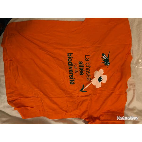 Tee Shirt Orange XXL Chasseur et fier de l'tre