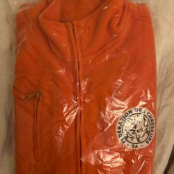 Gilet polaire orange sans manches fédération 54