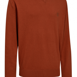 Pull col V Harrington rouille DEERHUNTER