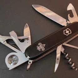 Victorinox couteau suisse Explorer BSA black metal inlay rare Collector 1992-2005