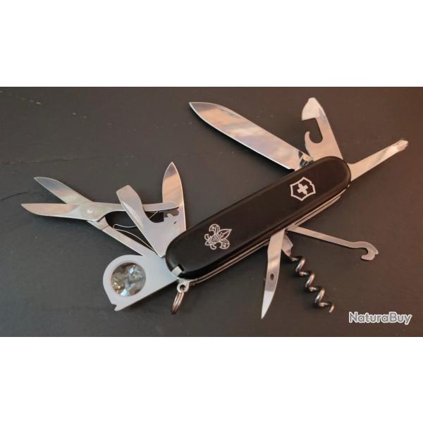 Victorinox couteau suisse Explorer BSA black metal inlay rare Collector 1992-2005