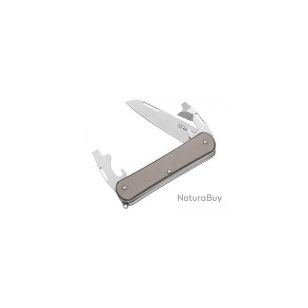 Couteau multifonction Fox VULPIS lame  trou acier M390 Bohler  cran  slip joint 