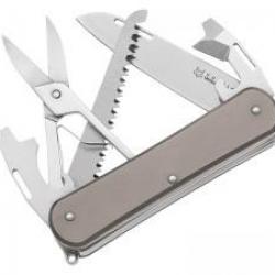Couteau multifonction Fox VULPIS lame à trou acier M390 Bohler à cran slip joint (5pièces)