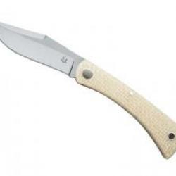 Couteau Fox LIBAR lame Clip-point acier M390 Bohler satiné à cran slip joint +étui