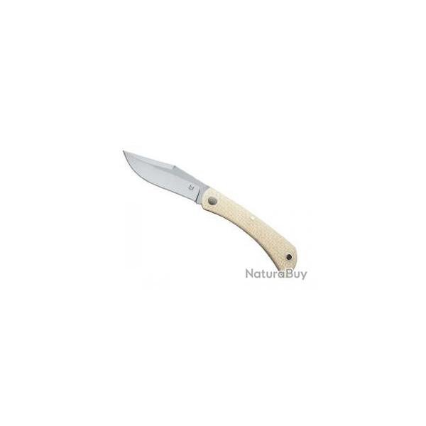 Couteau Fox LIBAR lame Clip-point acier M390 Bohler satin  cran slip joint +tui