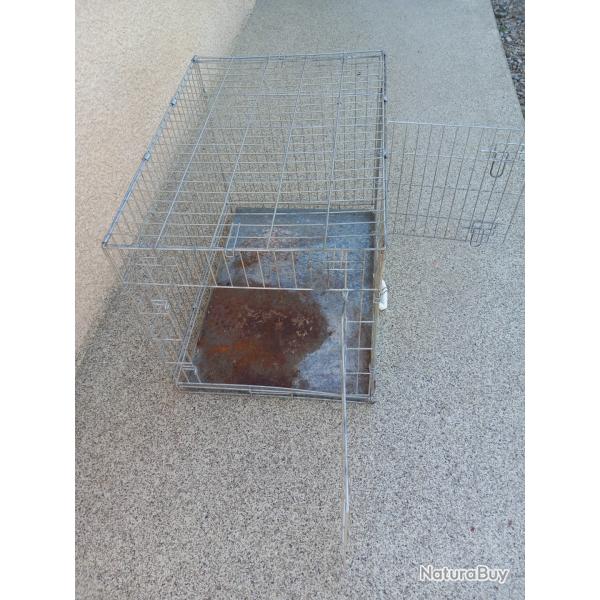Cage de transport pliable pour chien en acier galvanis