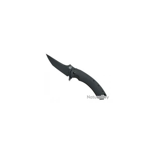 Couteau Fox GECO lame acier N690Co finition blackwash avec flipper +pochette