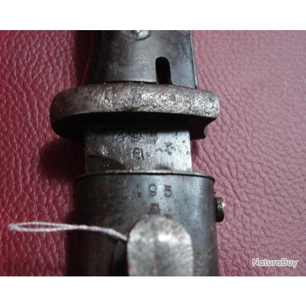 Baionnette 84/98 - agv de 1942 - mono numro