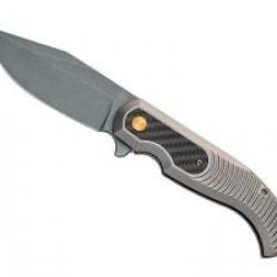 Couteau Fox  EASTWOOD TIGER lame acier CPM-S90V finition stonewashed +étui